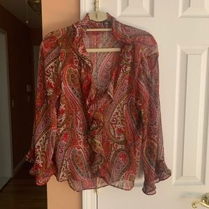 Zara printed blouse